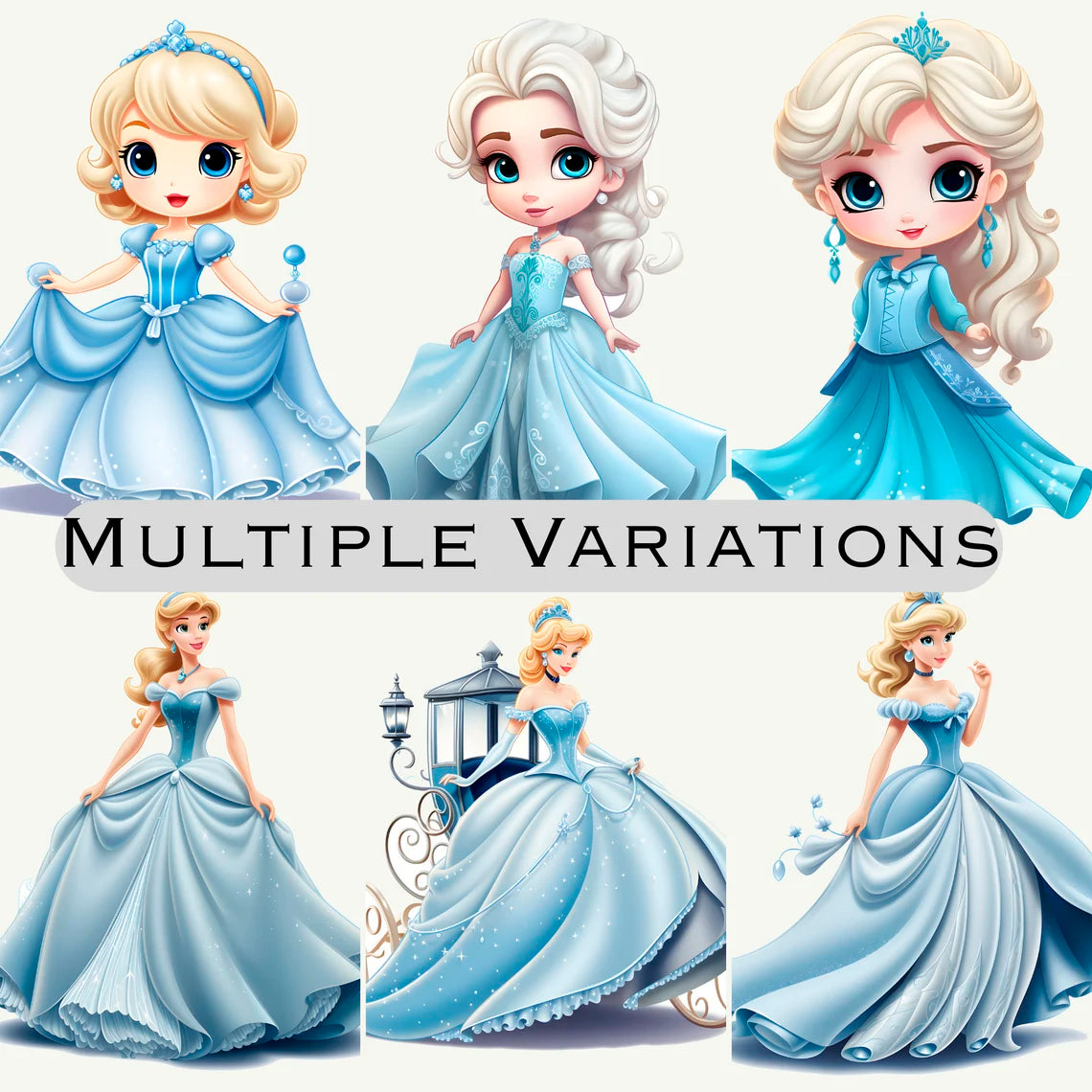 Bundle Disney Princess Png Clipart, Princess Png Sublimation