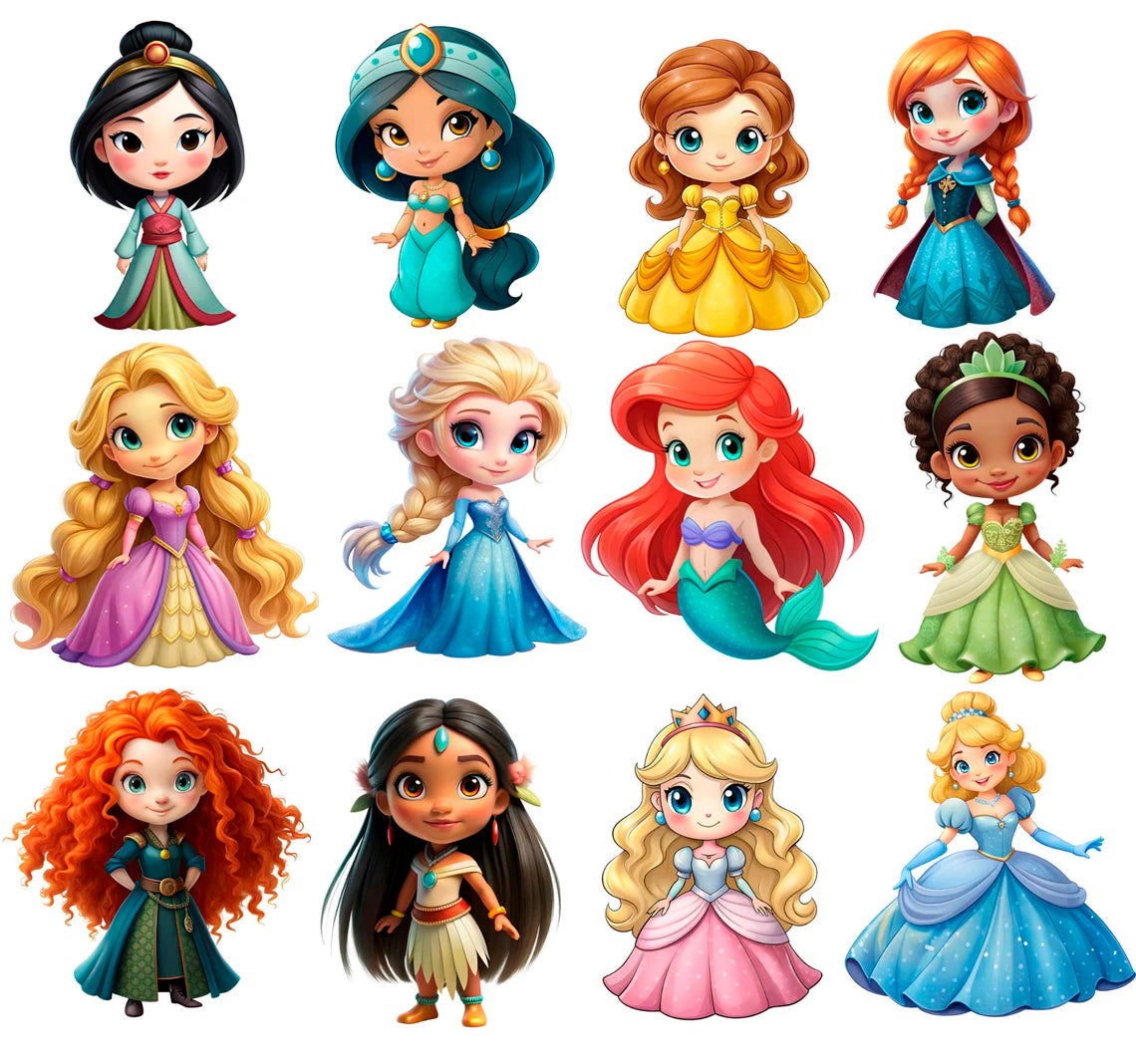 Bundle Disney Princess Png, Disney Baby Princess Png