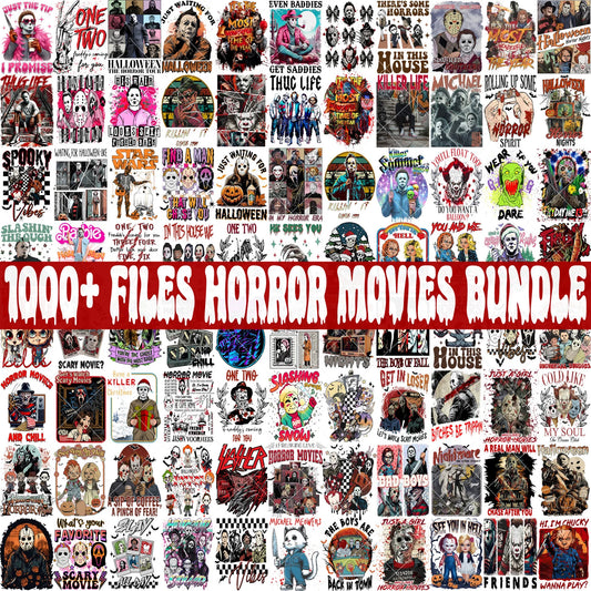 Halloween 1000+ Villains Bundle Png, Horror Movie Png Sublimation