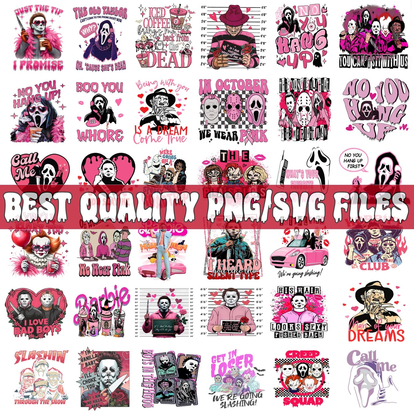 Halloween 1000+ Villains Bundle Png, Horror Movie Png Sublimation