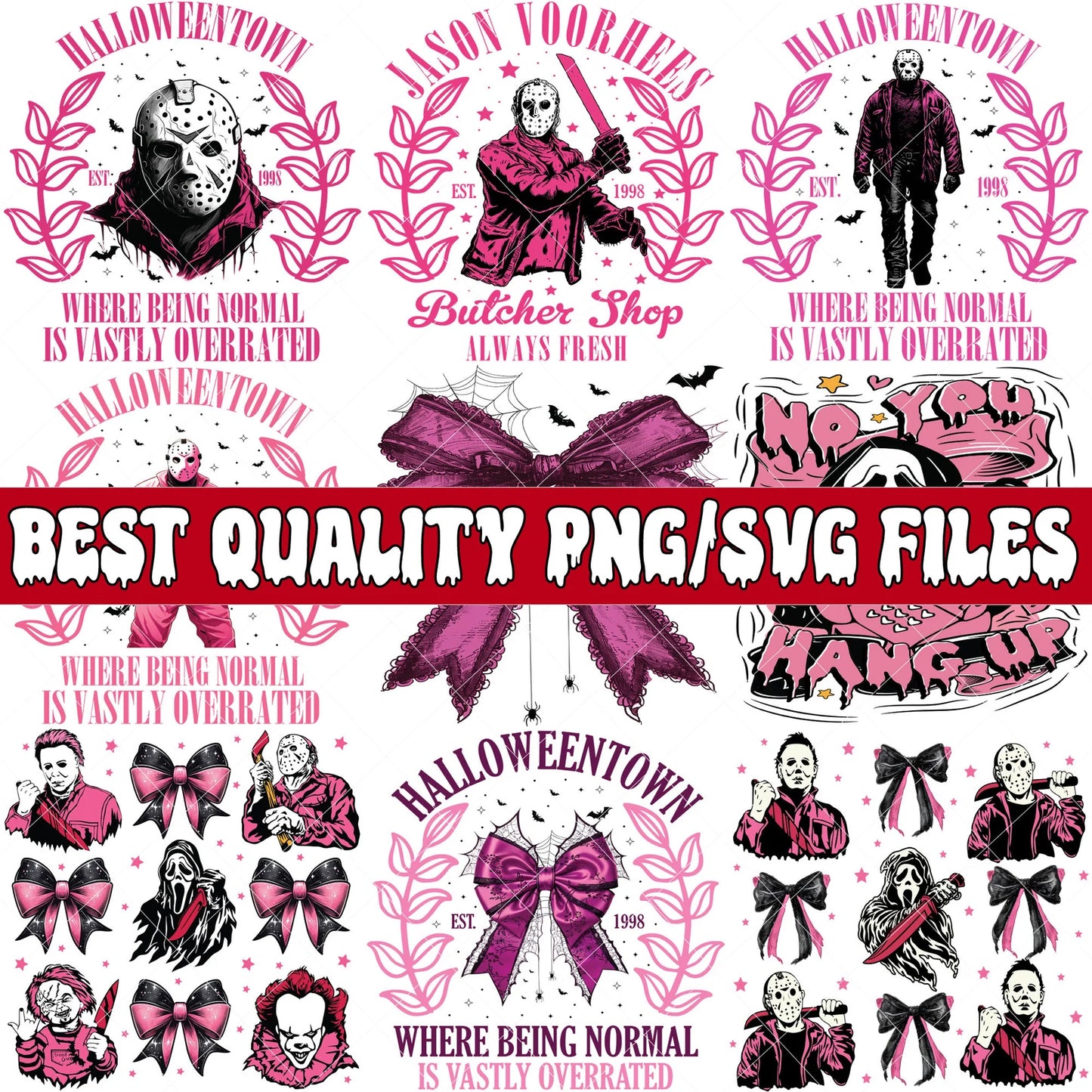 Halloween 1000+ Villains Bundle Png, Horror Movie Png Sublimation