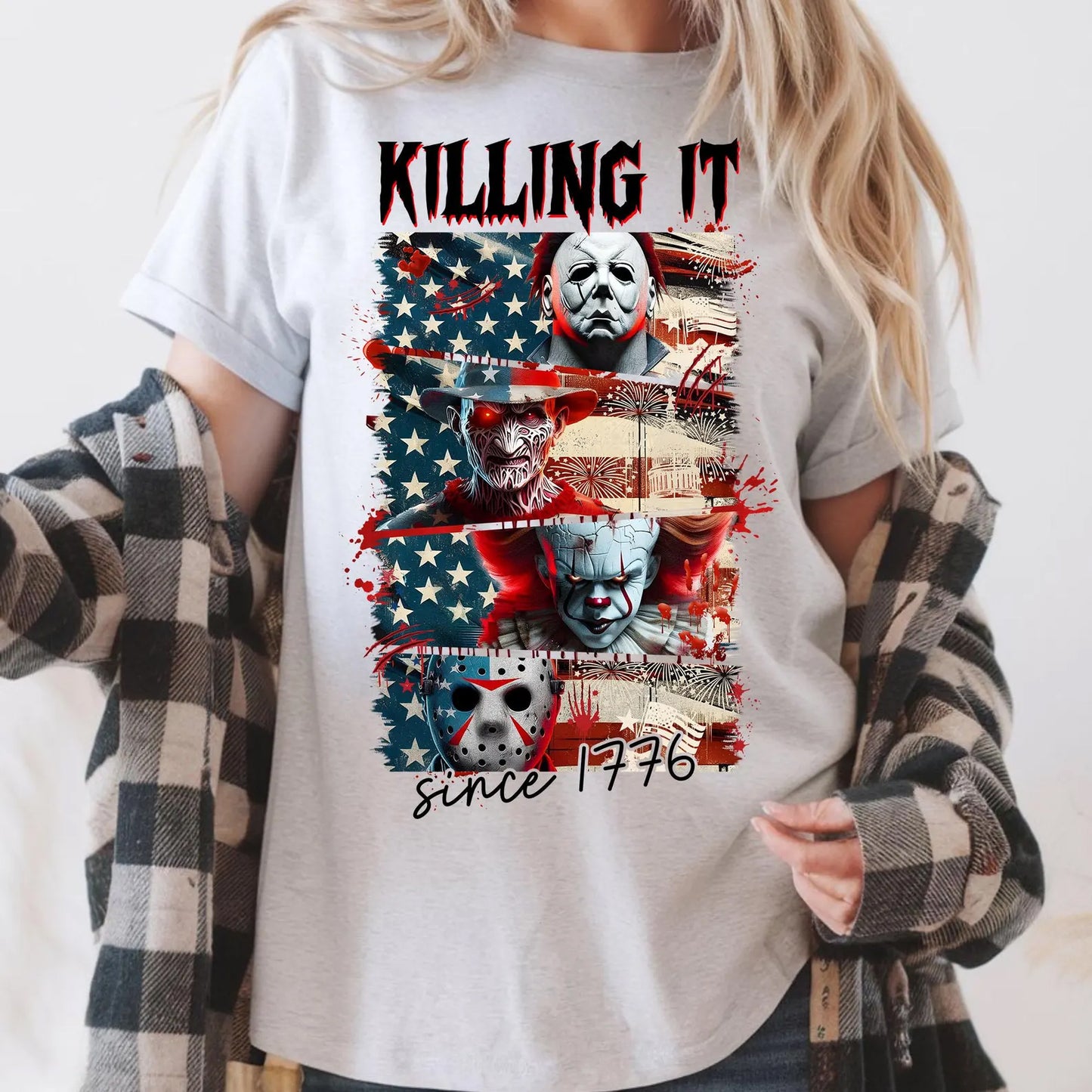 Bundle Horror Movie 4th Of July Png, America Memorial Day Png
