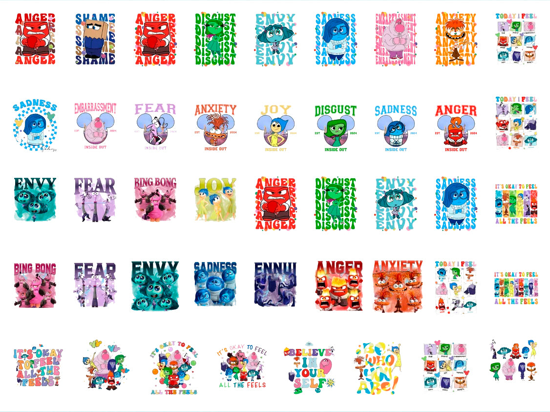 Disney Inside Out 2 Svg, It's Okay To Feel All The Feels Png