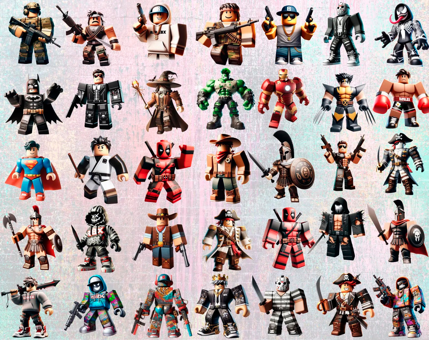 Bundle Roblox Png Character Clipart, Gaming Roblox Birthday Png