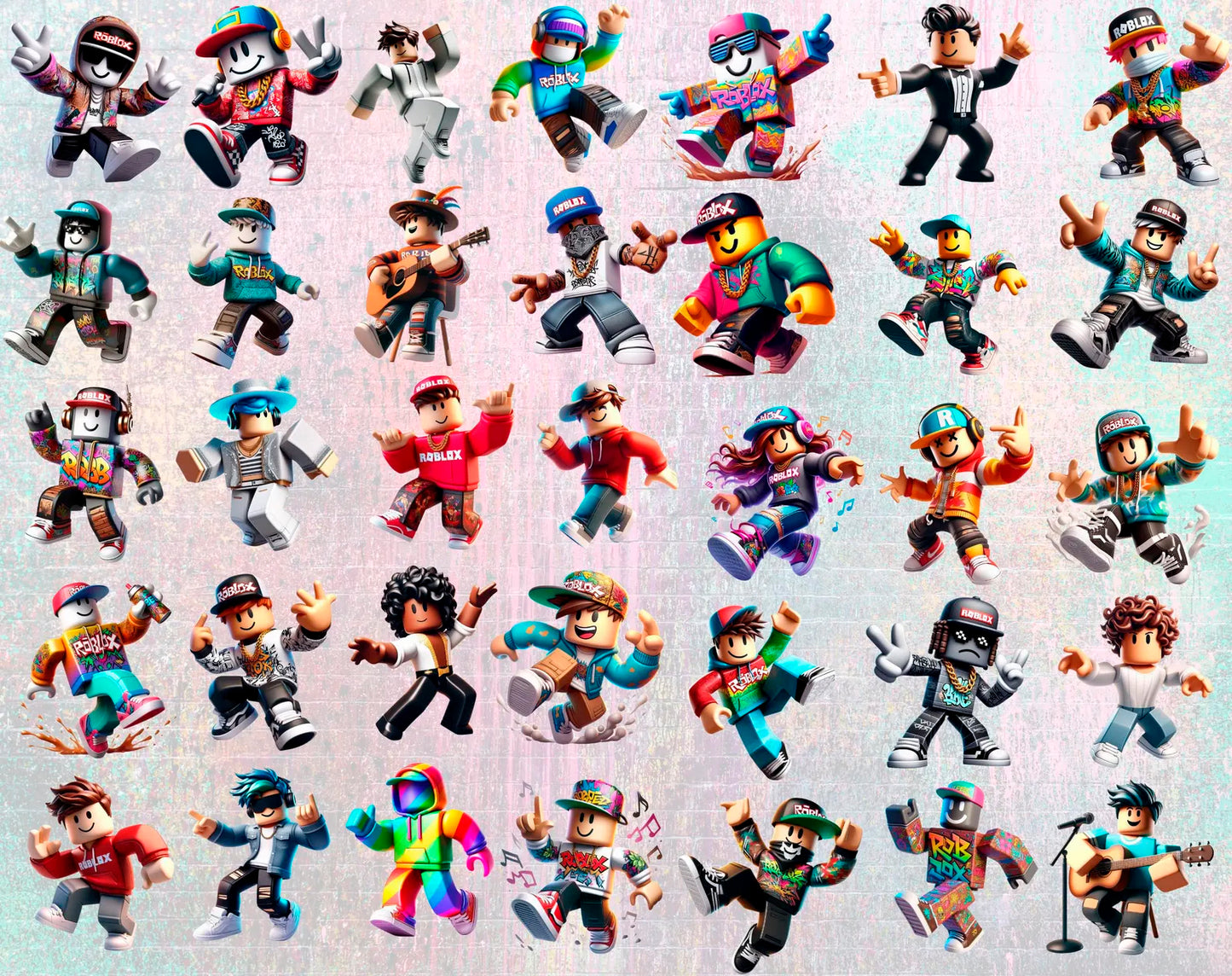 Bundle Roblox Png Character Clipart, Gaming Roblox Birthday Png