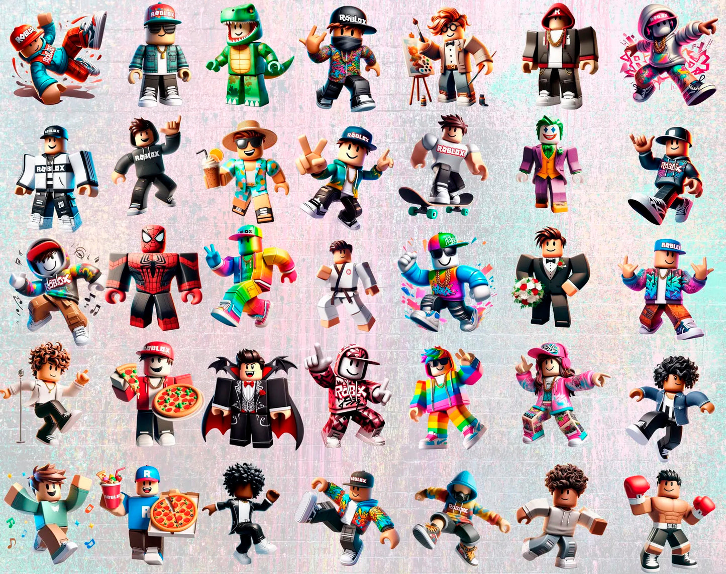 Bundle Roblox Png Character Clipart, Gaming Roblox Birthday Png