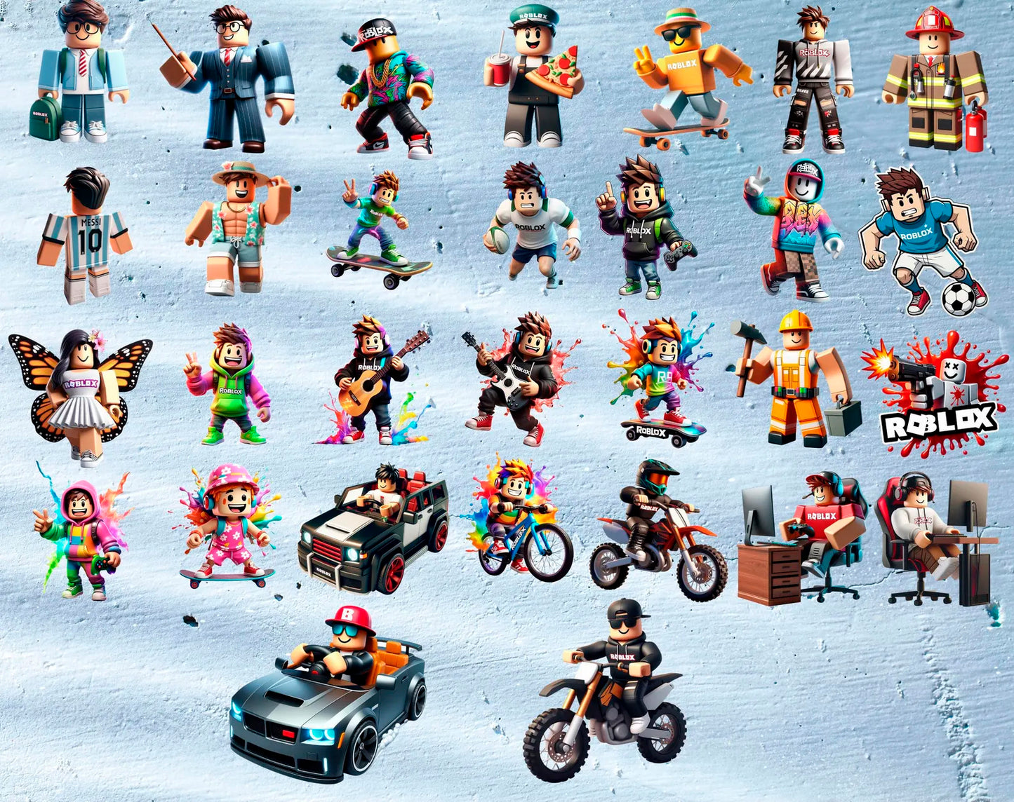 Bundle Roblox Png Character Clipart, Gaming Roblox Birthday Png