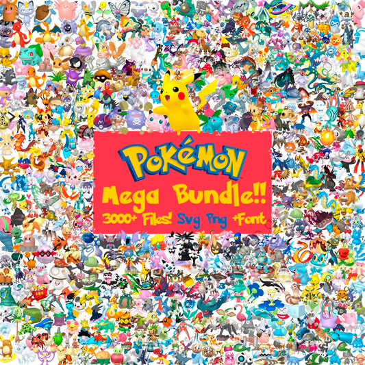 Bundle Pokemon Svg Png Cliparts, Pokemon Png bundle, Pikachu Svg for Cricut Svg, Pokemon for Layered
