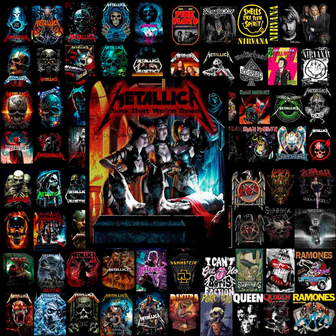 Bundle Rock Band Shirt Design Png, Rock Band Png, Trendy Premium Rock Band