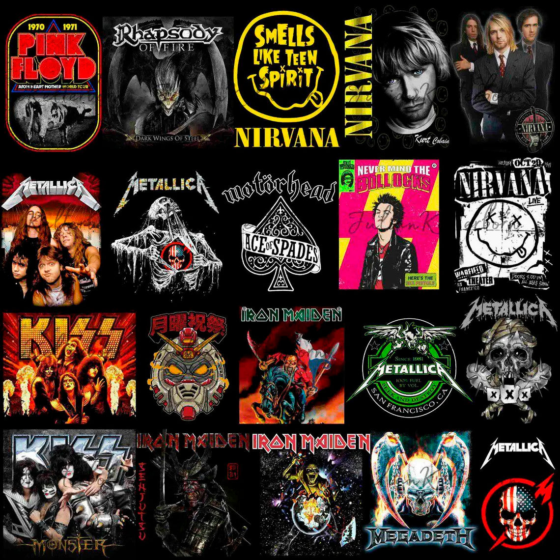 Bundle Rock Band Shirt Design Png, Rock Band Png, Trendy Premium Rock Band (4)