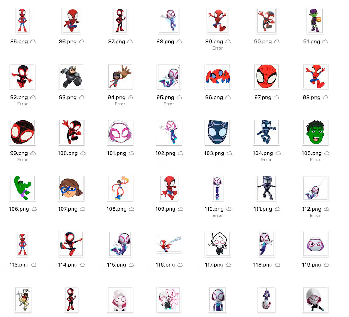 Bundle Spidey Png, Spidey Friends Png, Superhero Marvel Png