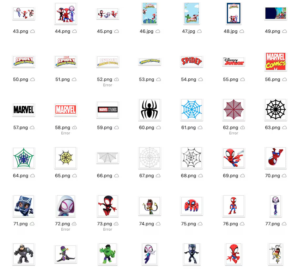 Bundle Spidey Png, Spidey Friends Png, Superhero Marvel Png