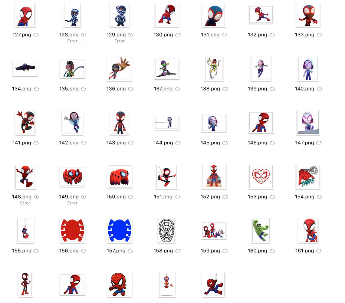 Bundle Spidey Png, Spidey Friends Png, Superhero Marvel Png
