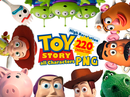 Bundle Toy Story Cliparts PNG, Toy Story Png Cartoon Sublimation, Toy Story Movie Themed Cliparts