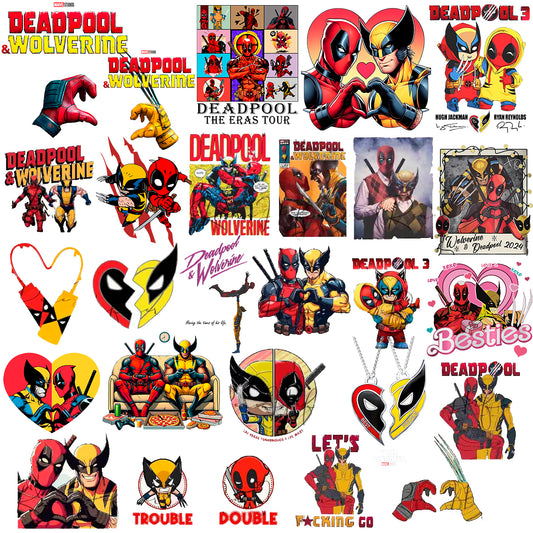 Bundle Wolverine Besties Png, Marvel Deadpool Png, Superhero Png