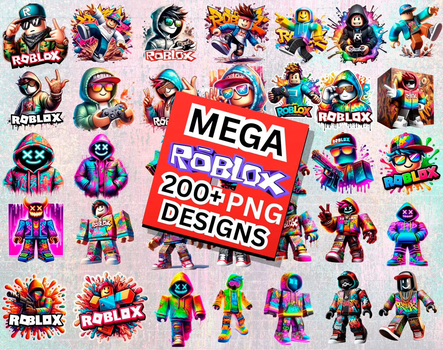 Bundle Roblox Png Character Clipart, Gaming Roblox Birthday Png