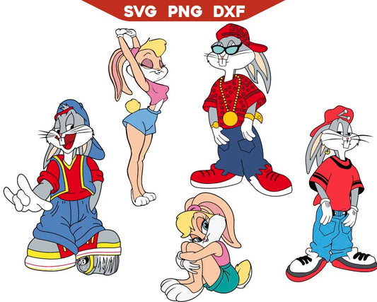 Bunny Fashion Svg Bundle, Rabbit Svg