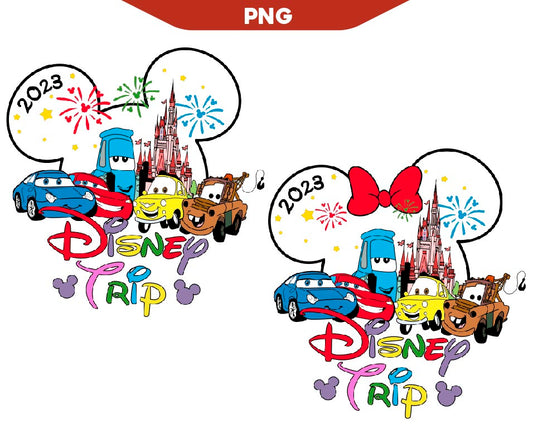 Cars Lightning McQueen Trip Png, Disney Cars Friends Png