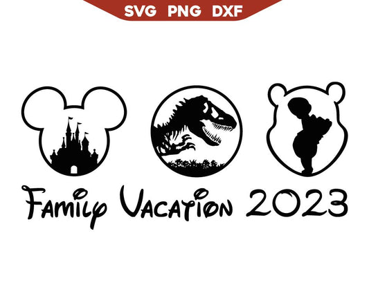 Cartoon Family Vacation Svg Png