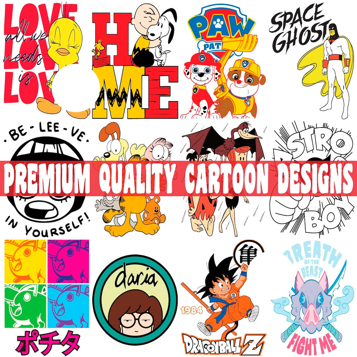 Cartoon Retro Png Svg Bundle, Looney Tunes Cartoon Design Png, Cartoon Characters Png 5