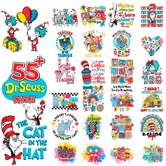 Bundle Cat In The Hat Png, Back To School Png, Catoon Character Png, Be Kind Png, Teacher Of All Things Png