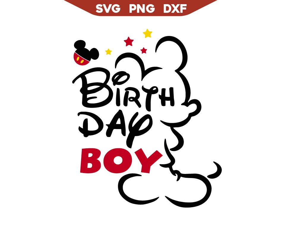 Cute It's My Birthday Boy Mickey Mouse Svg