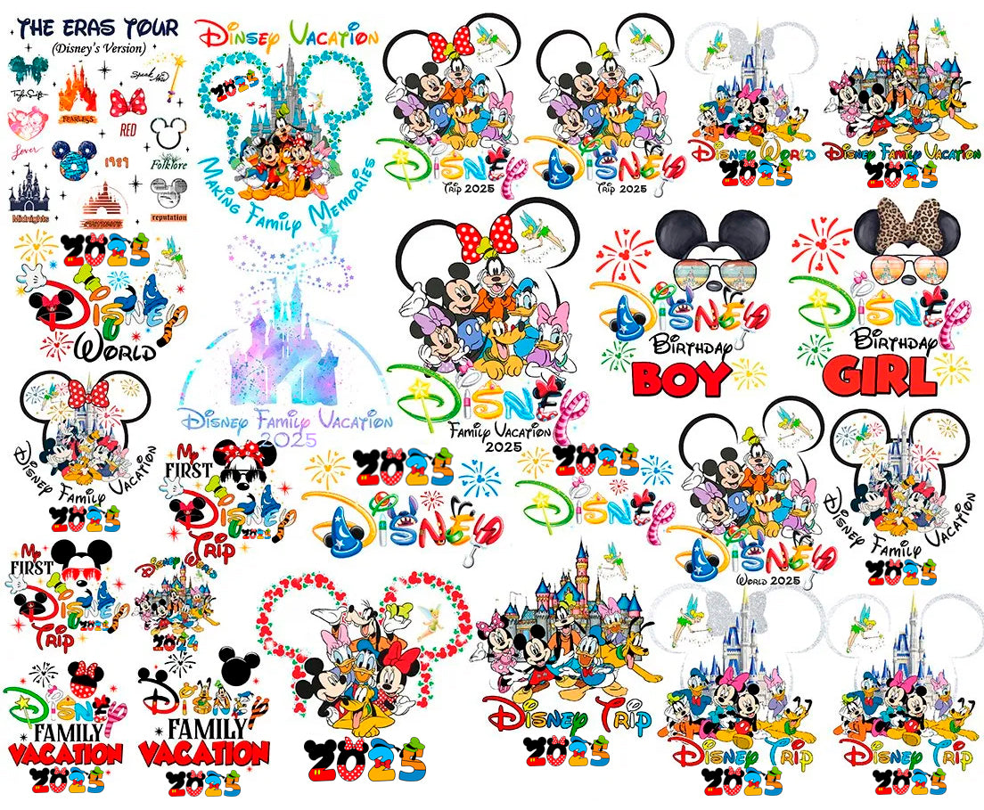 Design Family Trip 2025 Png Sublimation, Disney Family Vacation 2025 Png, My First Disney Trip Png