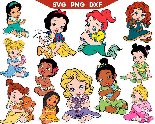 Disney Baby Princess Svg Bundle