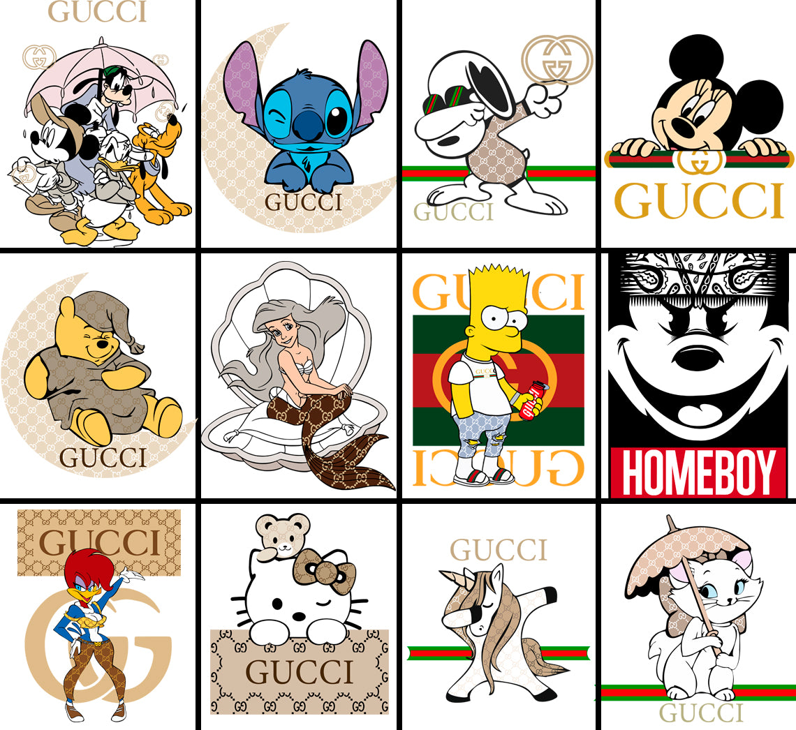 Disney Cartoon Design Png Bundle T-Shirt Sublimation, Spongebob Png, Mickey Fashion Png, Simpson Png (2)