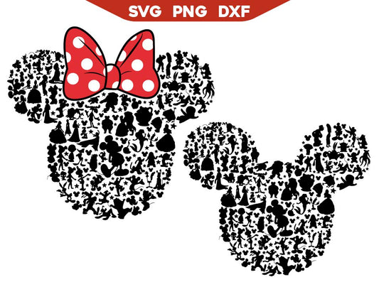 Disney Characters Mickey Head Svg Png