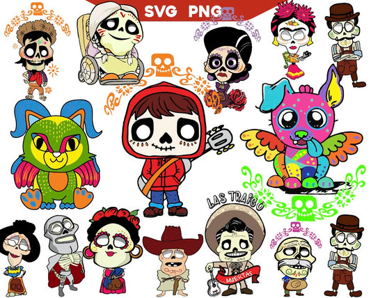 Disney Coco Day Dead Svg, Coco Halloween Svg