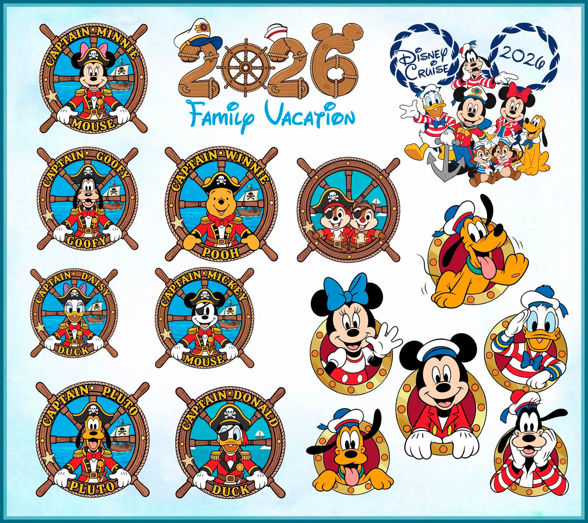 Disney Cruise Family Vacation 2026 Svg Png