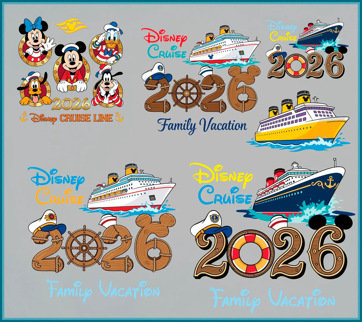 Disney Cruise Family Vacation 2026 Svg Png
