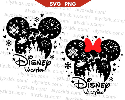 Disney Mickey Mouse Vacation Christmas Svg Png Silhouette