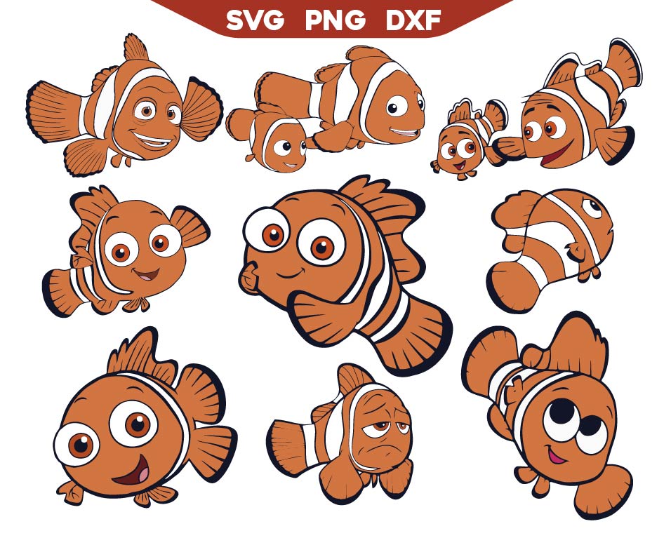 Nemo Vector Simple Nemo Svg Pack, Finding Movie Nemo Svg Png – AlyzKids