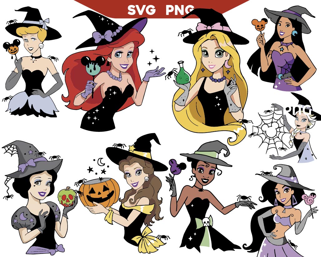 Disney Princess Halloween Svg Bundle Png – AlyzKids