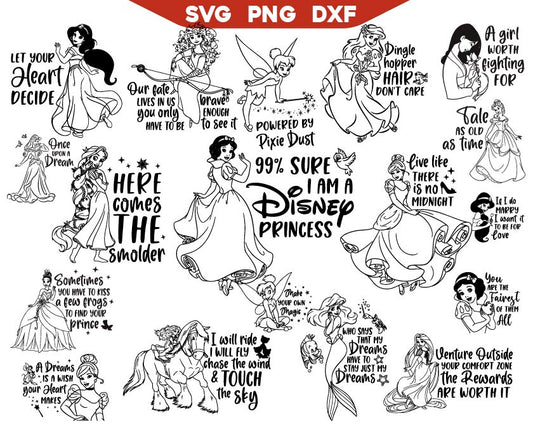 Disney Princess Quotes Svg Bundle