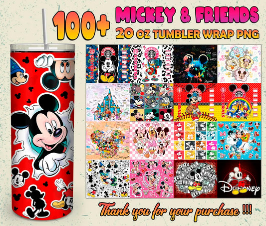 Disney Tumbler Wrap Png Bundle, Tumbler 20oz Sublimation