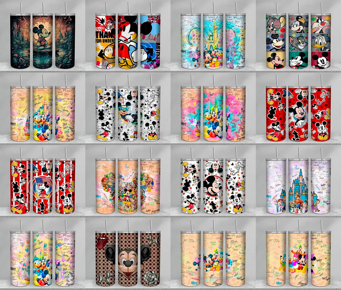 Disney Tumbler Wrap Png Bundle, Tumbler 20oz Sublimation