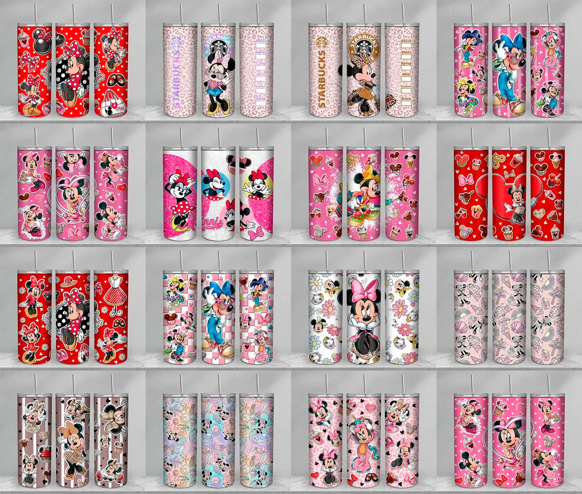 Disney Tumbler Wrap Png Bundle, Tumbler 20oz Sublimation
