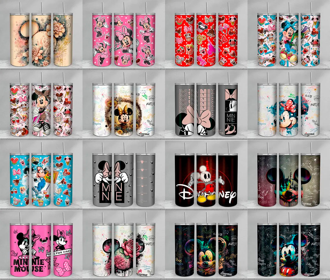 Disney Tumbler Wrap Png Bundle, Tumbler 20oz Sublimation