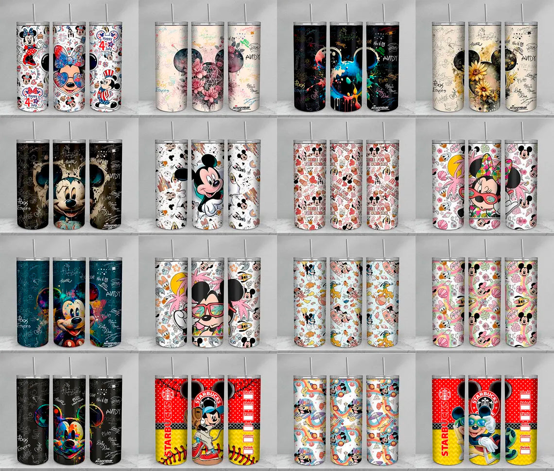 Disney Tumbler Wrap Png Bundle, Tumbler 20oz Sublimation