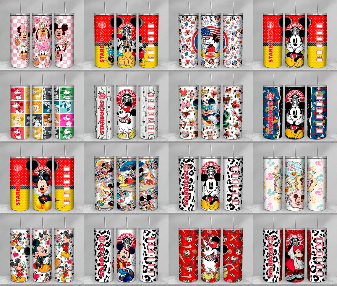 Disney Tumbler Wrap Png Bundle, Tumbler 20oz Sublimation