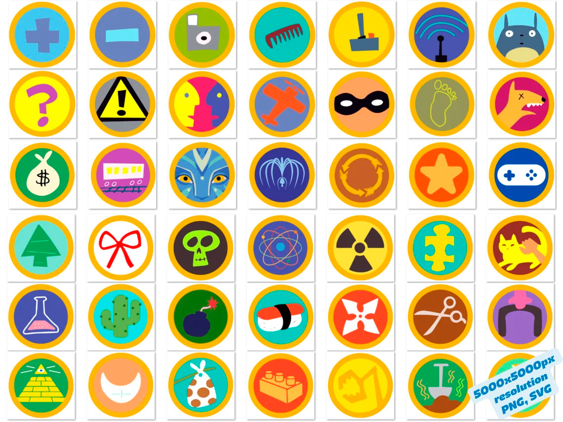Disney Up Russel's Badges Svg Png Bundle, Up Wilderness Explorer Cartoon Sublimation Svg (2)