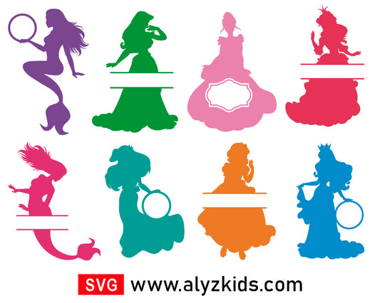 Disney Princess Svg Free, Princess Monogram Svg Free