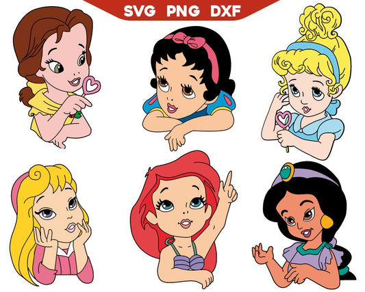 Disneyland Princess Baby Svg Pack