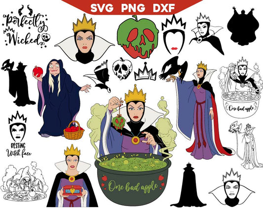 Evil Queen Villain Svg Bundle