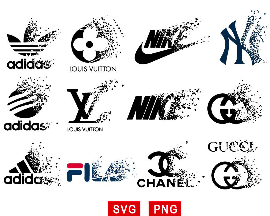 Fashion Brand Logo Break Svg Png, Luxury Brands Svg Design