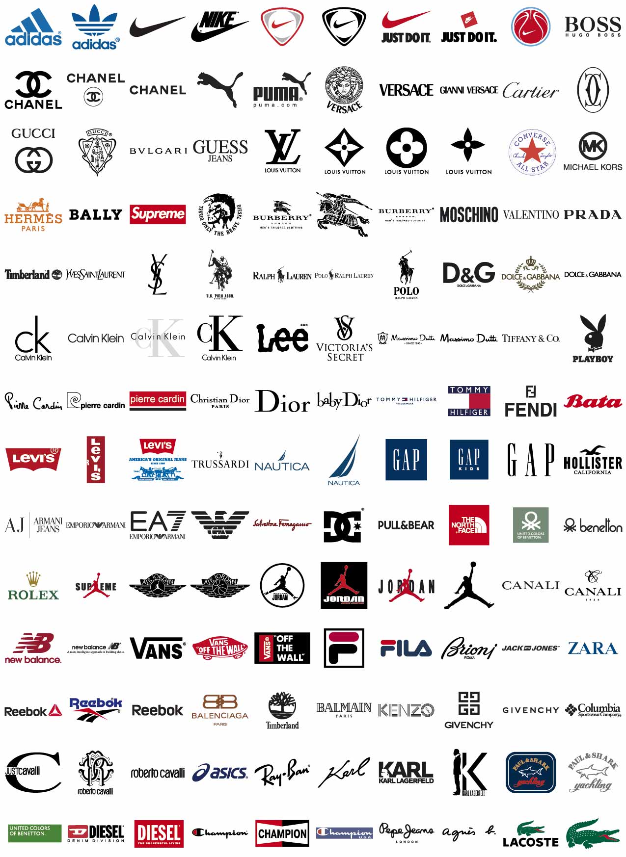 Mega Bundle Fashion Brands Svg Png, Luxury Brands Svg Design 2