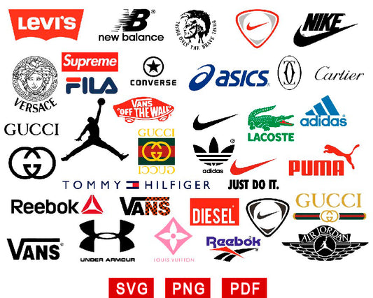 Fashion Brands Svg Png Bundle, Luxury Brands Svg